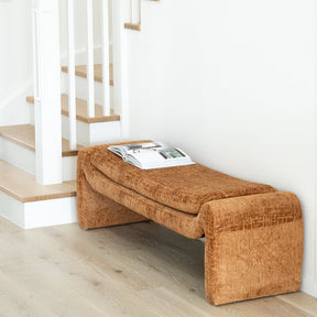 Freja Timber frame Bench – Burnt Ochre