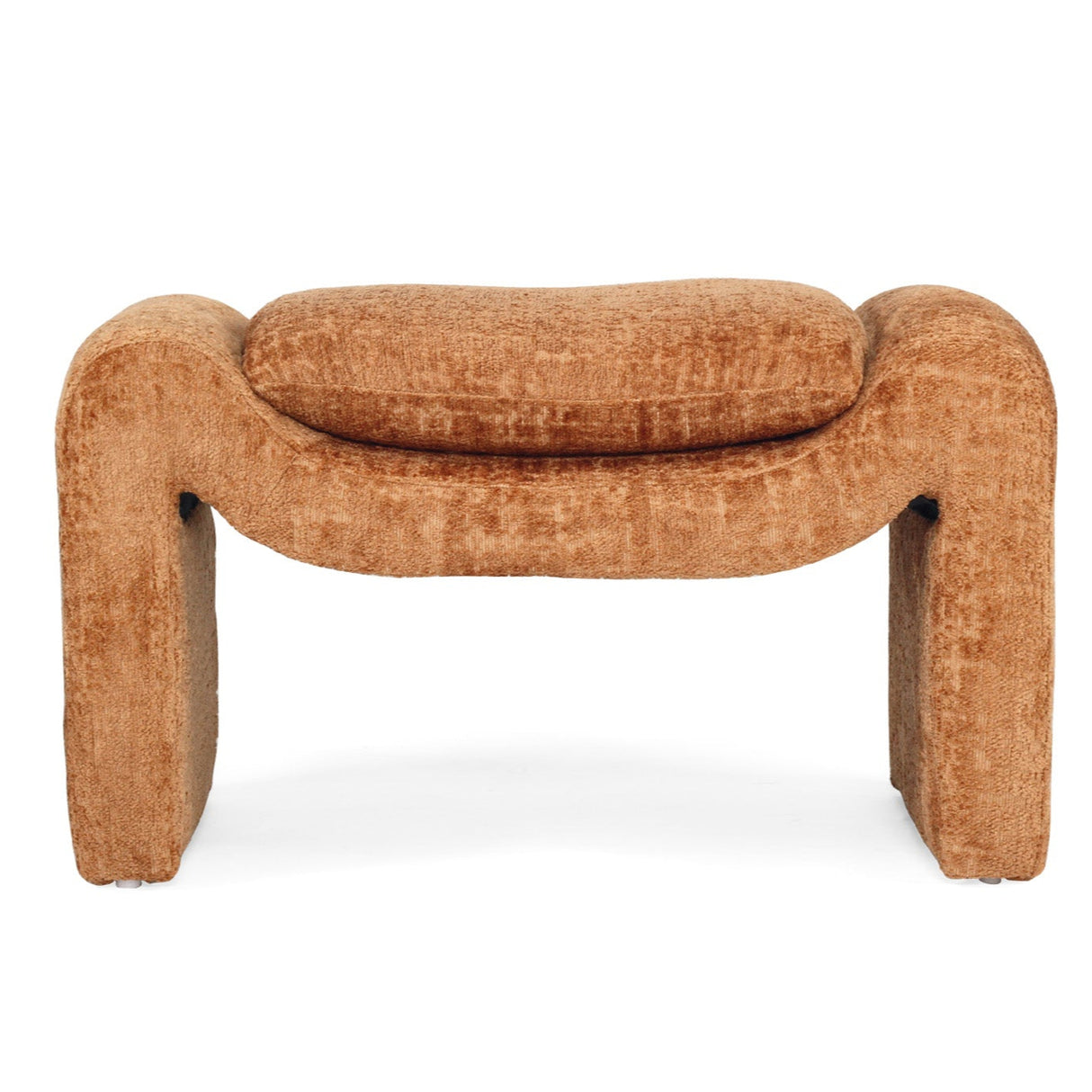 Freja Timber frame Ottoman – Burnt Ochre