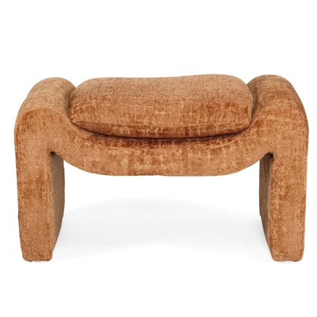 Freja Timber frame Ottoman – Burnt Ochre