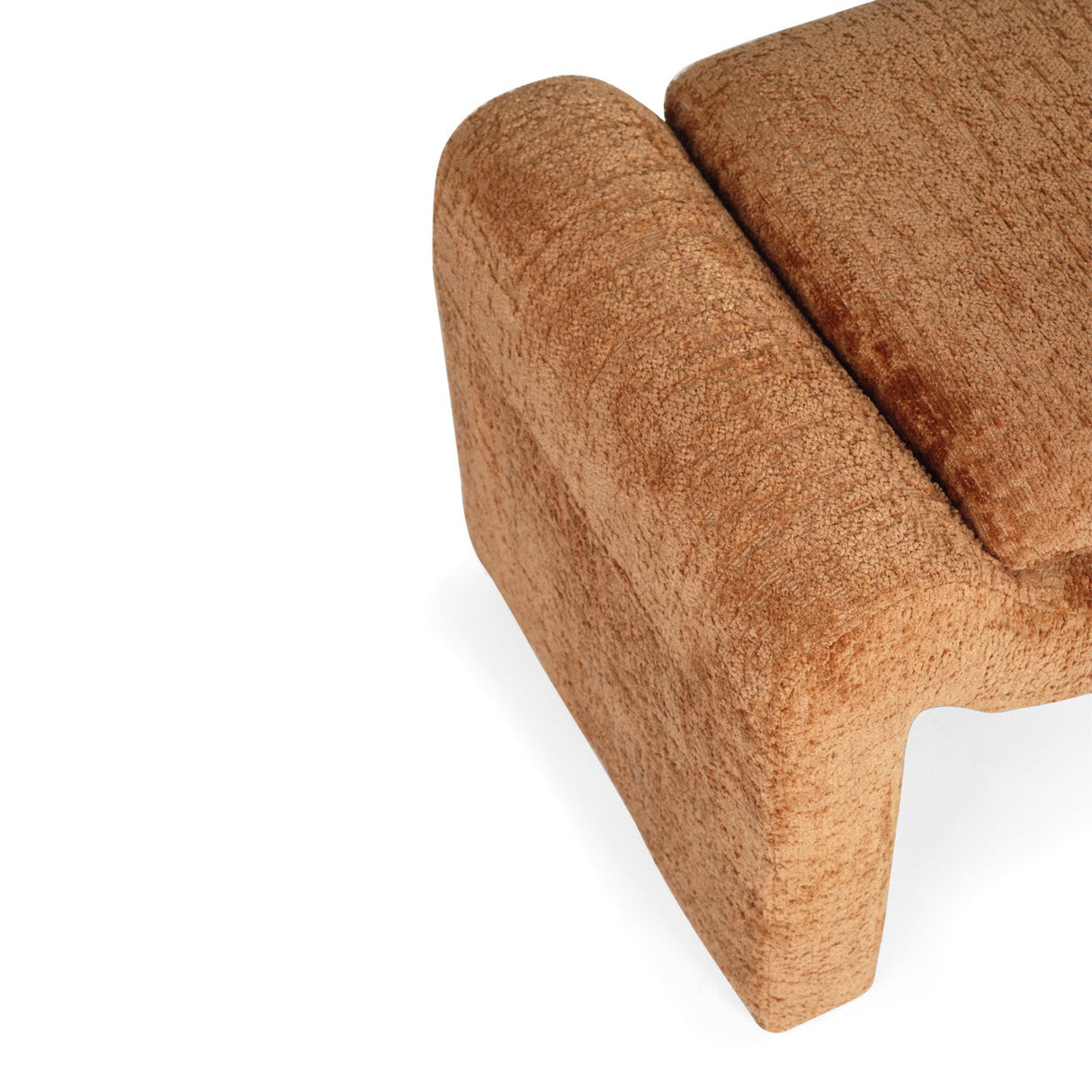Freja Timber frame Ottoman – Burnt Ochre