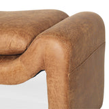 Freja Timber frame Ottoman – Cognac Leather