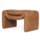 Freja Timber frame Ottoman – Cognac Leather