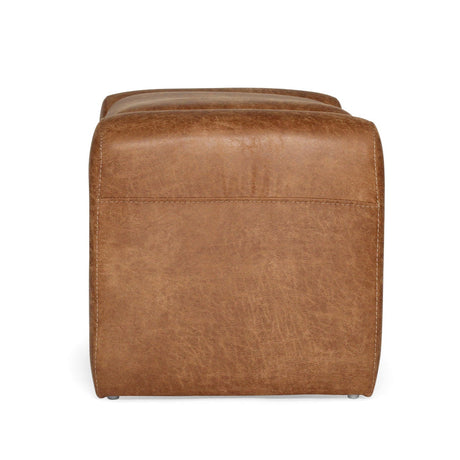 Freja Timber frame Ottoman – Cognac Leather
