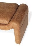 Freja Timber frame Ottoman – Cognac Leather