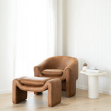 Freja Timber frame Ottoman – Cognac Leather