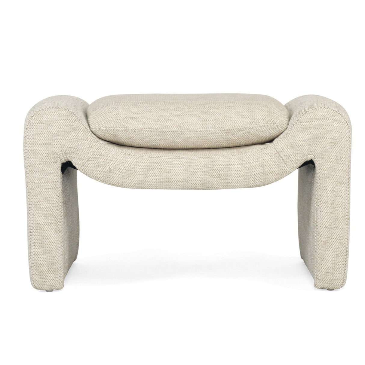 Freja Timber frame Ottoman – Linen