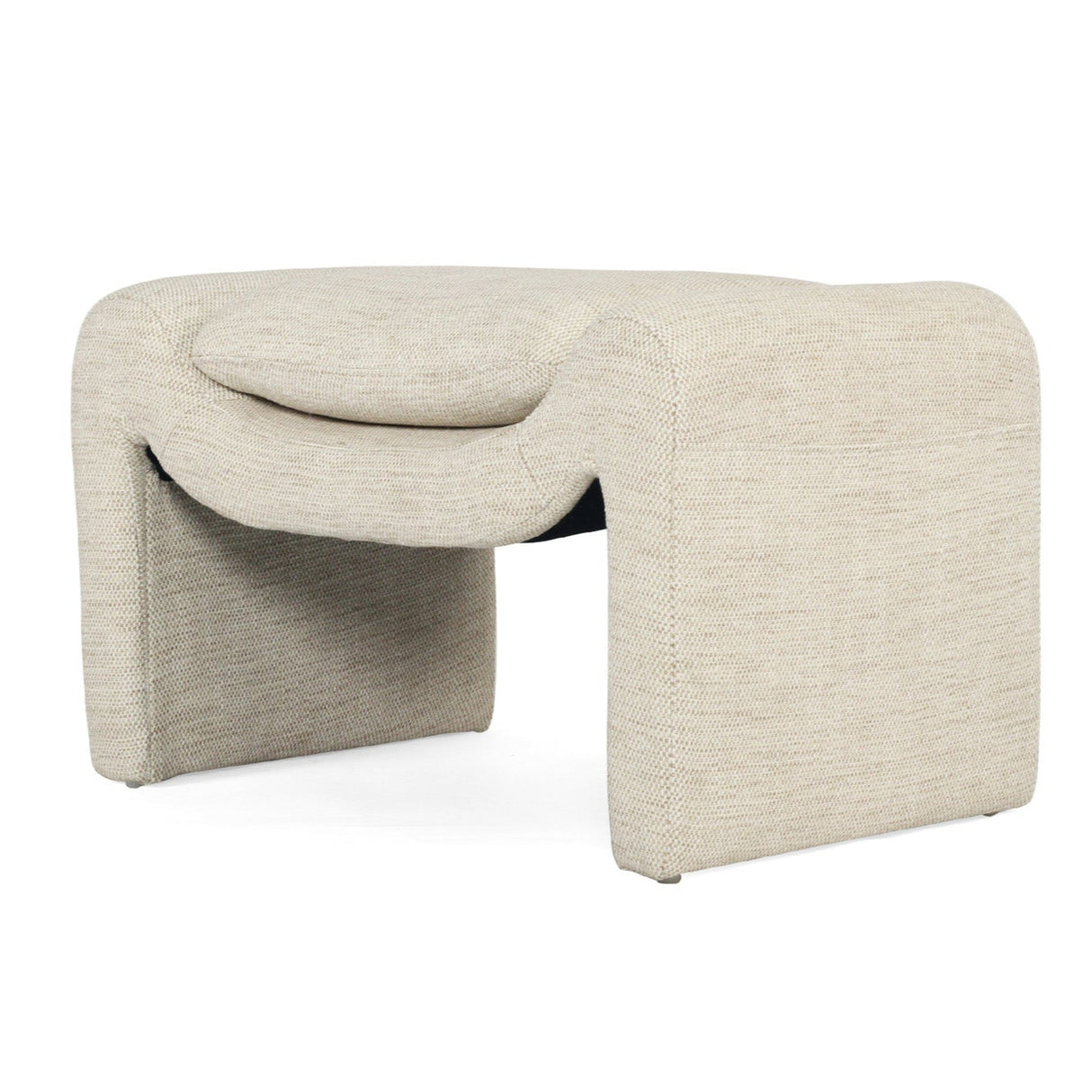 Freja Timber frame Ottoman – Linen