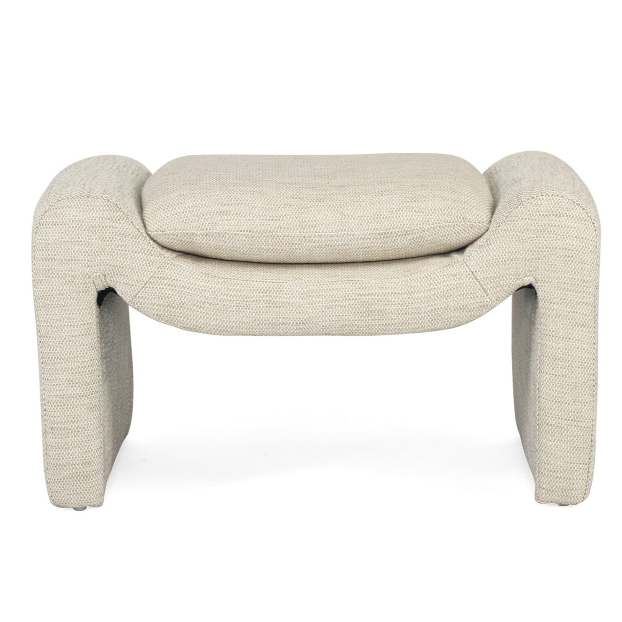 Freja Timber frame Ottoman – Linen