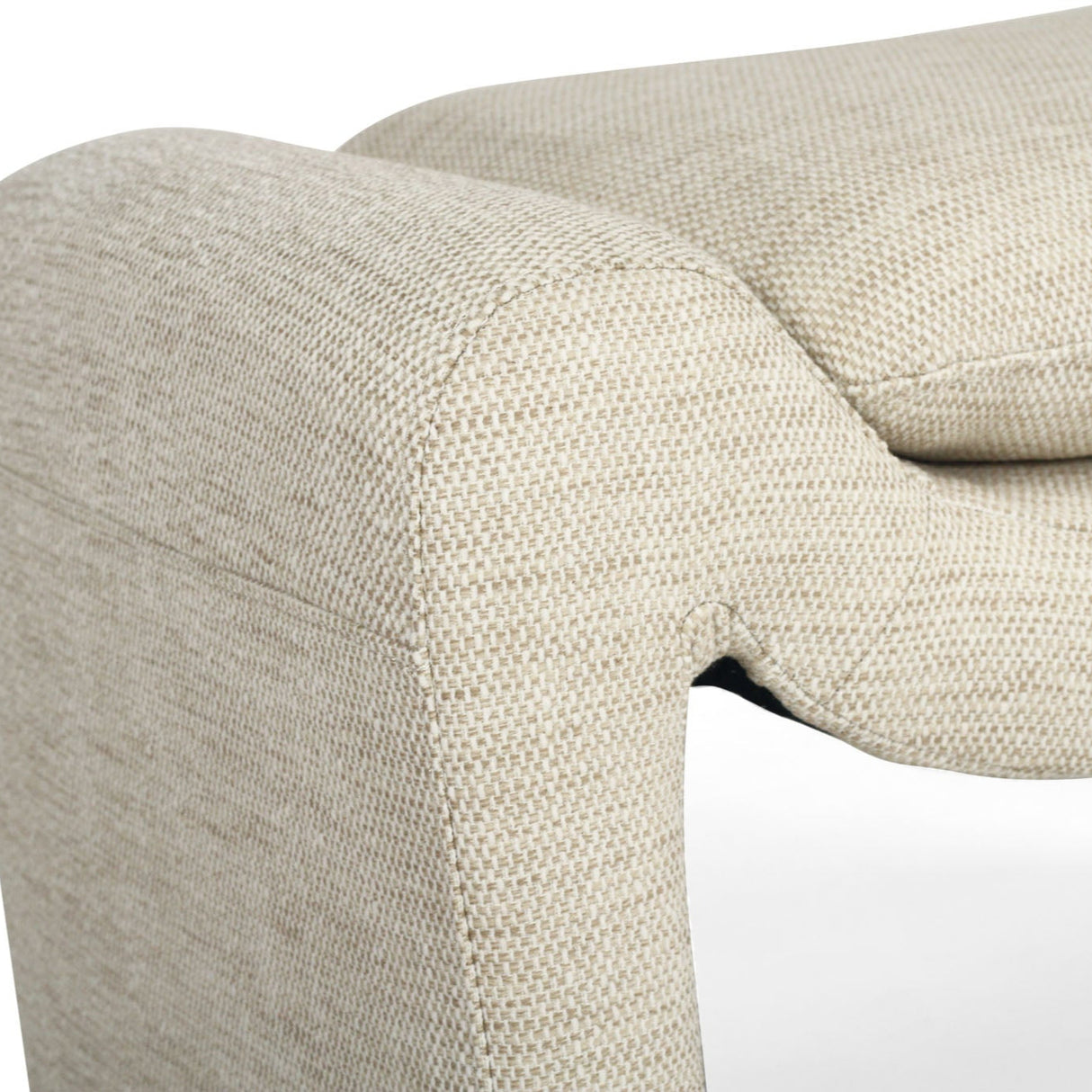 Freja Timber frame Ottoman – Linen