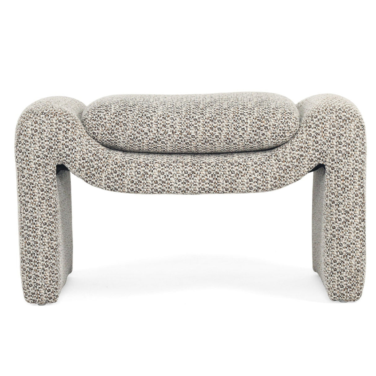 Freja Timber frame Ottoman – Mottled Taupe