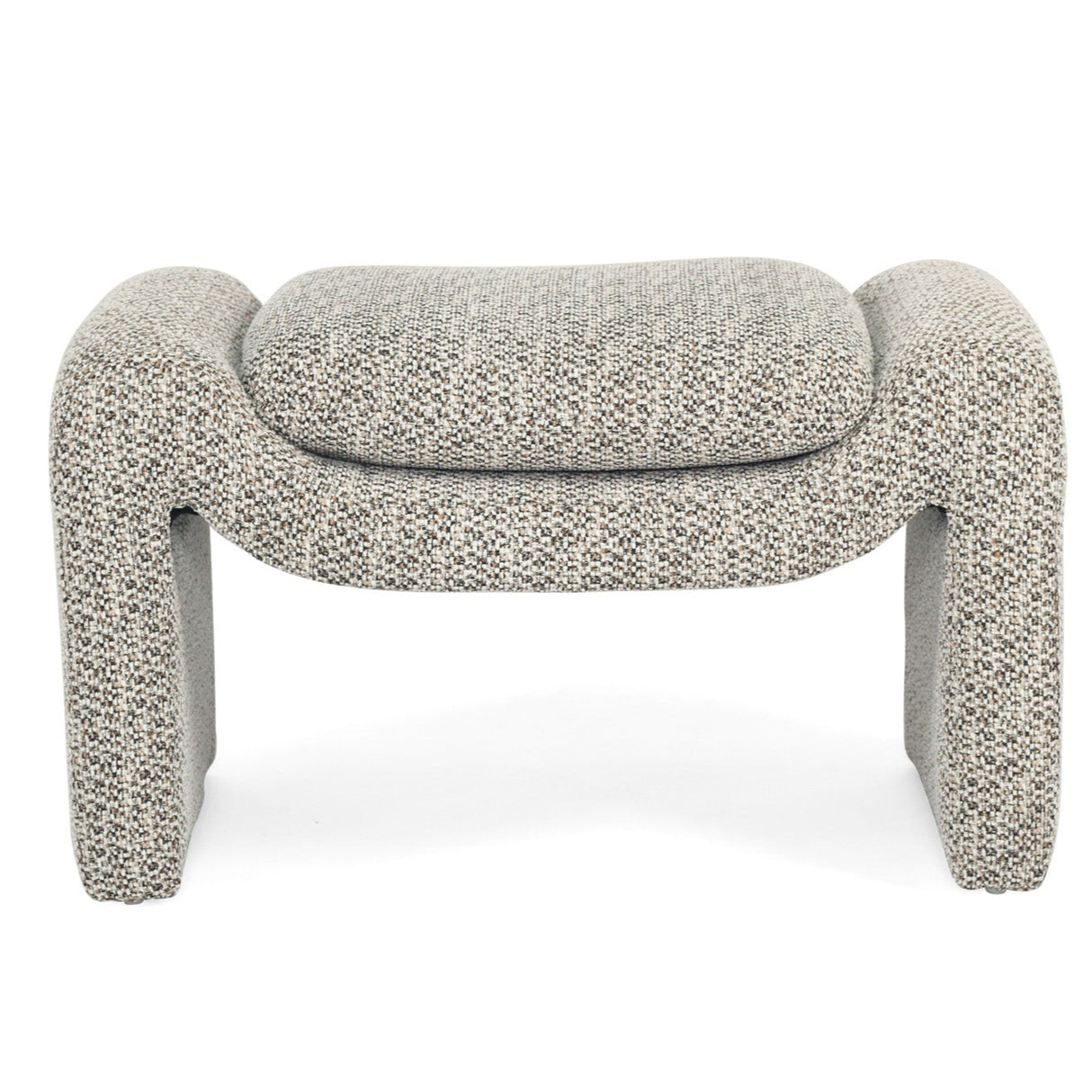 Freja Timber frame Ottoman – Mottled Taupe