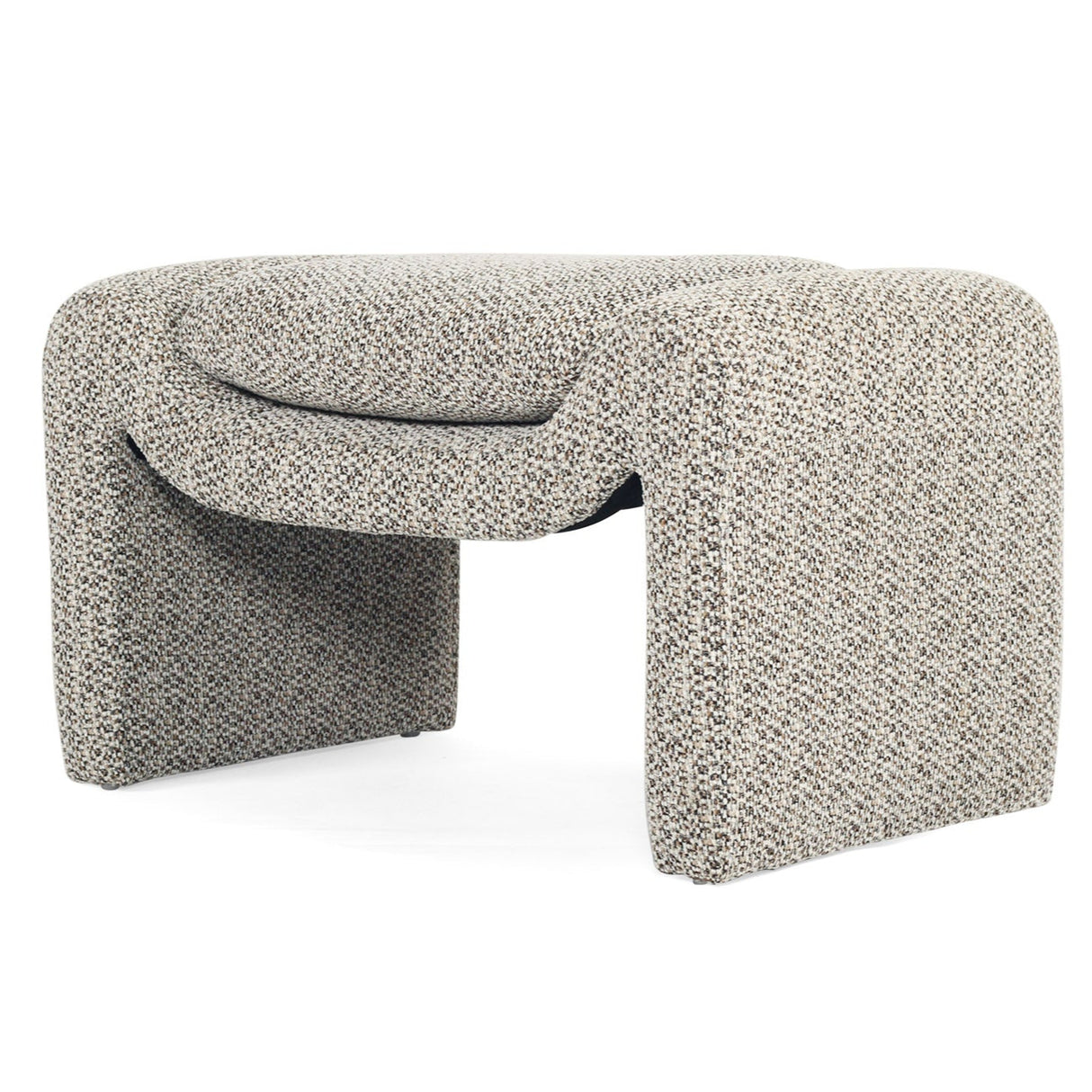 Freja Timber frame Ottoman – Mottled Taupe