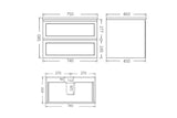 Fremantle PVC Wall Hung Cabinet Vanity 750mm (Matte Grey)