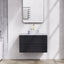 Fremantle PVC Wall Hung Cabinet Vanity 900mm (Matte Black)
