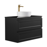 Fremantle PVC Wall Hung Cabinet Vanity 900mm (Matte Black)
