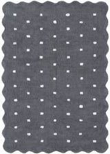 Mellow Rectangle Scalloped Kids Rug Grey: New Arrival