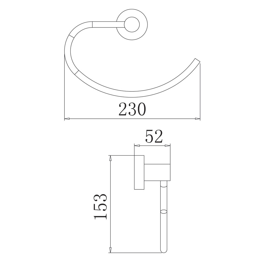 GLOBE Series Towel Ring (Chrome)