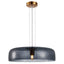 GELATINA: Interior Dome Glass with Brass Highlight Pendant Lights