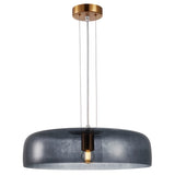GELATINA: Interior Dome Glass with Brass Highlight Pendant Lights