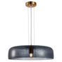 GELATINA: Interior Dome Glass with Brass Highlight Pendant Lights