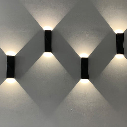 GIROTRI: Exterior LED Tri-CCT Surface Mounted Up/Down Twist Wall Lights IP65 