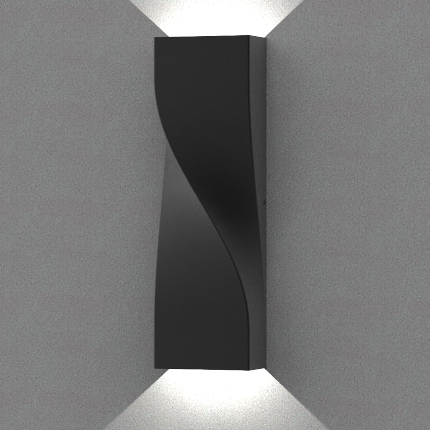 GIROTRI: Large Exterior LED Tri-CCT Surface Mounted Up/Down Twist Wall Lights IP65