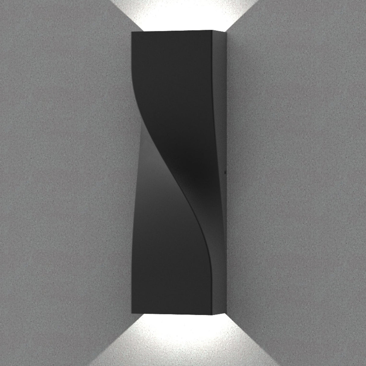 GIROTRI: Large Exterior LED Tri-CCT Surface Mounted Up/Down Twist Wall Lights IP65