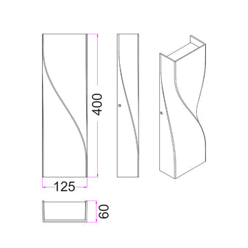 GIROTRI: Large Exterior LED Tri-CCT Surface Mounted Up/Down Twist Wall Lights IP65
