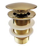 Pop Up Waste with Non-Overflow Yellow Gold