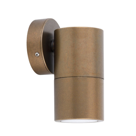 GU10 Exterior Wall Pillar Spot Lights (Aged Brass) IP65
