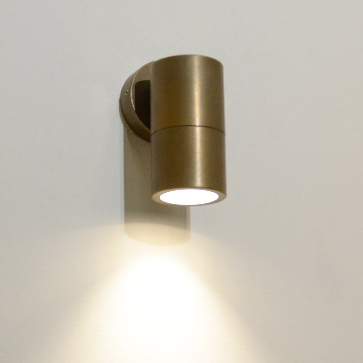 GU10 Exterior Wall Pillar Spot Lights (Aged Brass) IP65