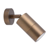 GU10 Exterior Wall Pillar Spot Lights (Aged Brass) IP65