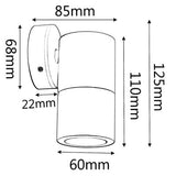 GU10_Exterior_Wall_Pillar_Spot_Lights_IP65_Drawing