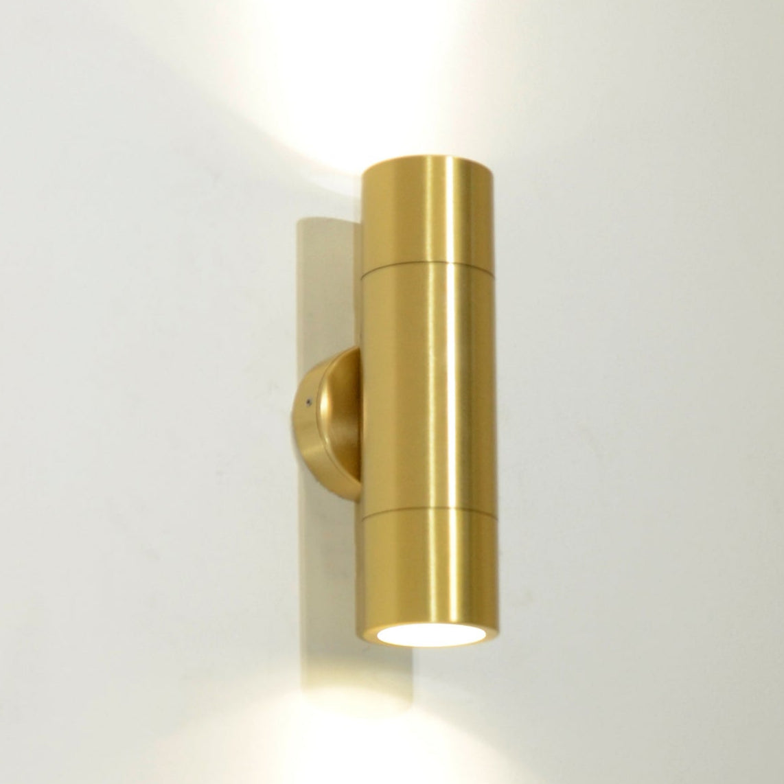 GU10 Exterior Wall Pillar Spot Lights (Solid Polished Brass) IP65