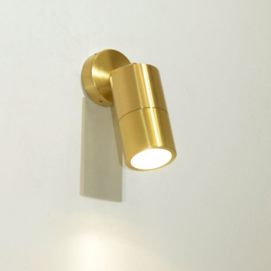 GU10 Exterior Wall Pillar Spot Lights (Solid Polished Brass) IP65