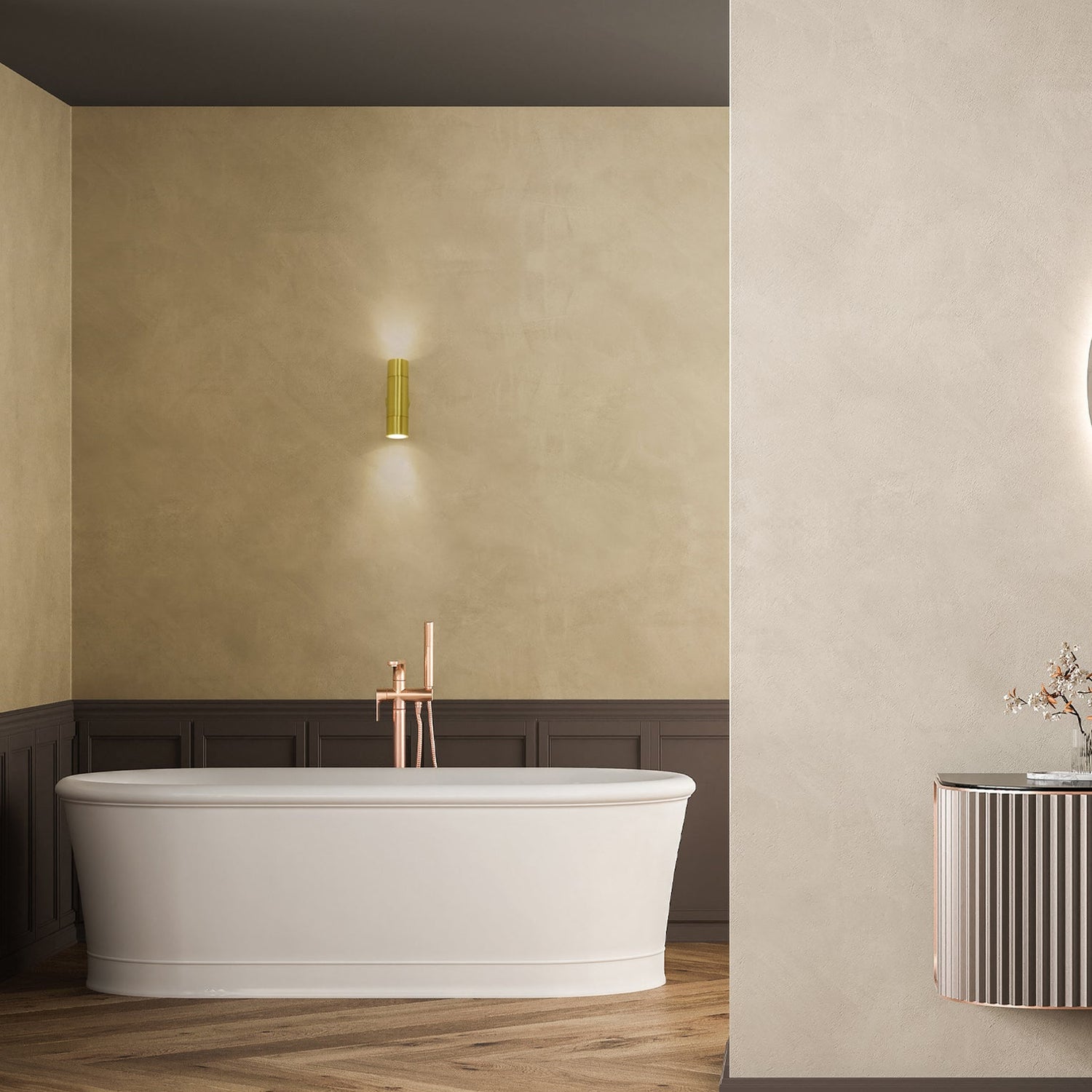GU10 Exterior Wall Pillar Spot Lights (Solid Polished Brass) IP65