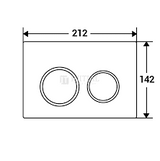 Geberit Kappa21 Flush Plate - White Finish, Chrome Trim