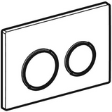 Geberit Kappa21 Flush Plate - White Finish, Chrome Trim