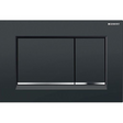 Geberit Sigma30 Push Plate Square Black with Chrome Trim