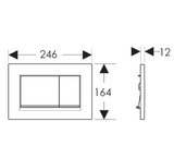 Geberit Sigma30 Push Plate Square Black with Chrome Trim