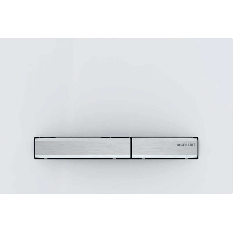 Geberit Sigma50 Mechanical Dual Flush - White Finish, Chrome Trim