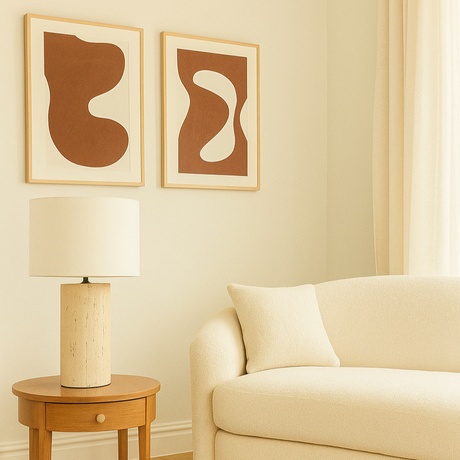 Geo Solid natural Travertine Lamp – 0.4m