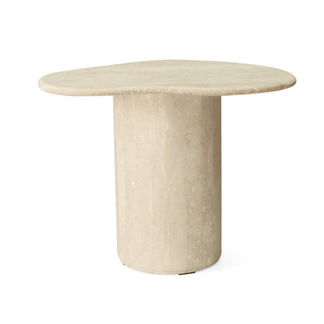 Geo Travertine Organic Side Table – 0.58m