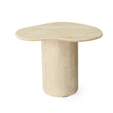 Geo Travertine Organic Side Table – 0.58m