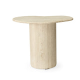 Geo Travertine Organic Side Table – 0.58m