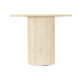 Geo Travertine Organic Side Table – 0.58m