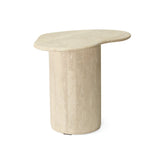 Geo Travertine Organic Side Table – 0.58m