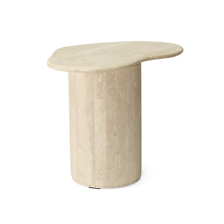 Geo Travertine Organic Side Table – 0.58m
