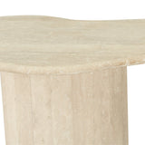 Geo Travertine Organic Side Table – 0.58m