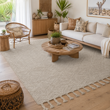 Goa Plush Diamond Ash Rug